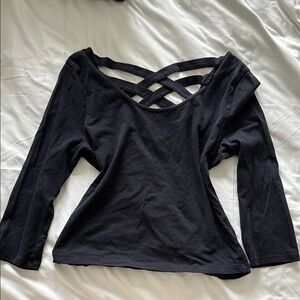 Vintage Charlotte Russe Black Crisscross Women's Top